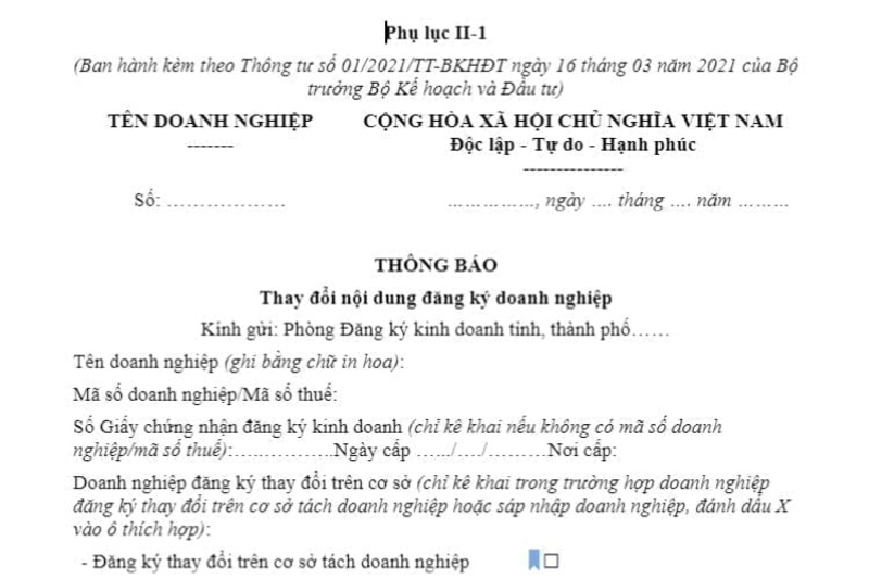 Hồ sơ thay đổi địa điểm công ty khác quận