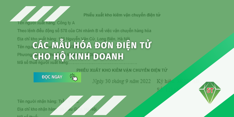 Mẫu hóa đơn điện tử cho hộ kinh doanh