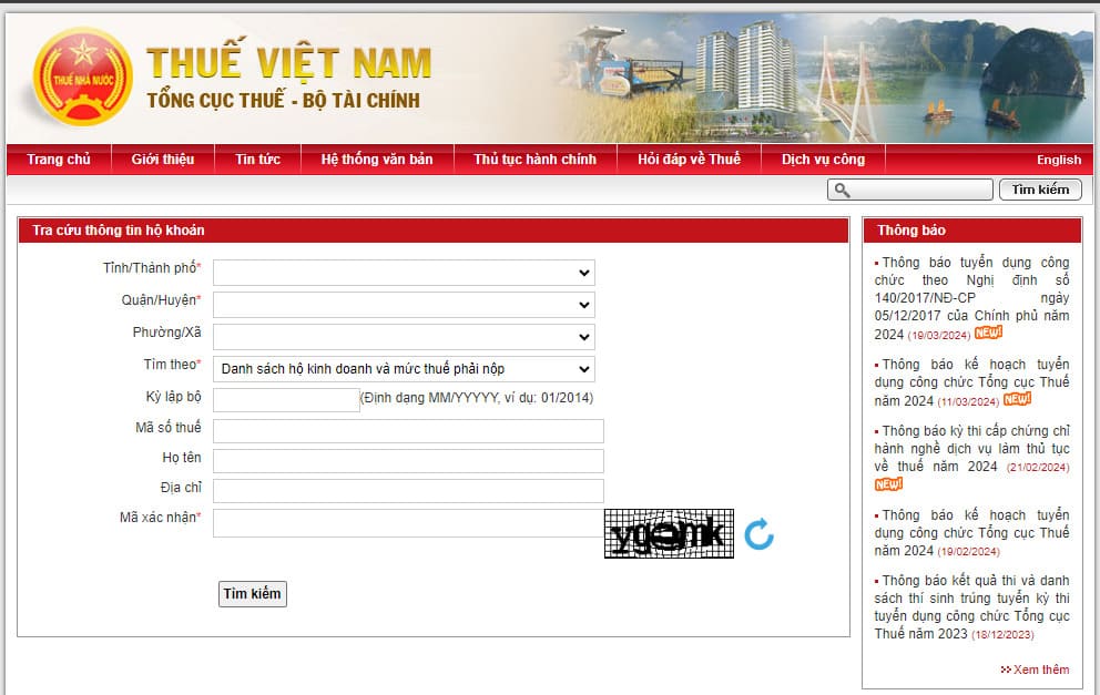 Các cách tra cứu thông tin hộ kinh doanh cá thể