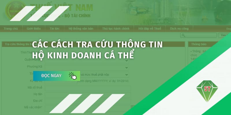 Cách tra cứu thông tin hộ kinh doanh cá thể