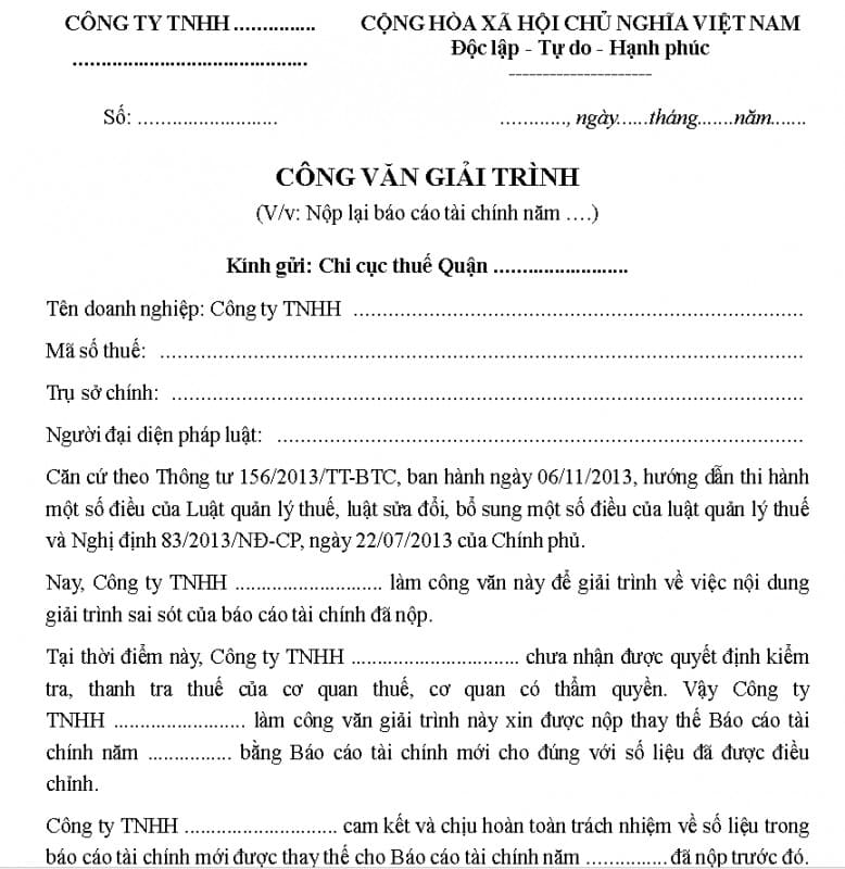 Phương án xử lý khi phát hiện sai sót trong báo cáo tài chính