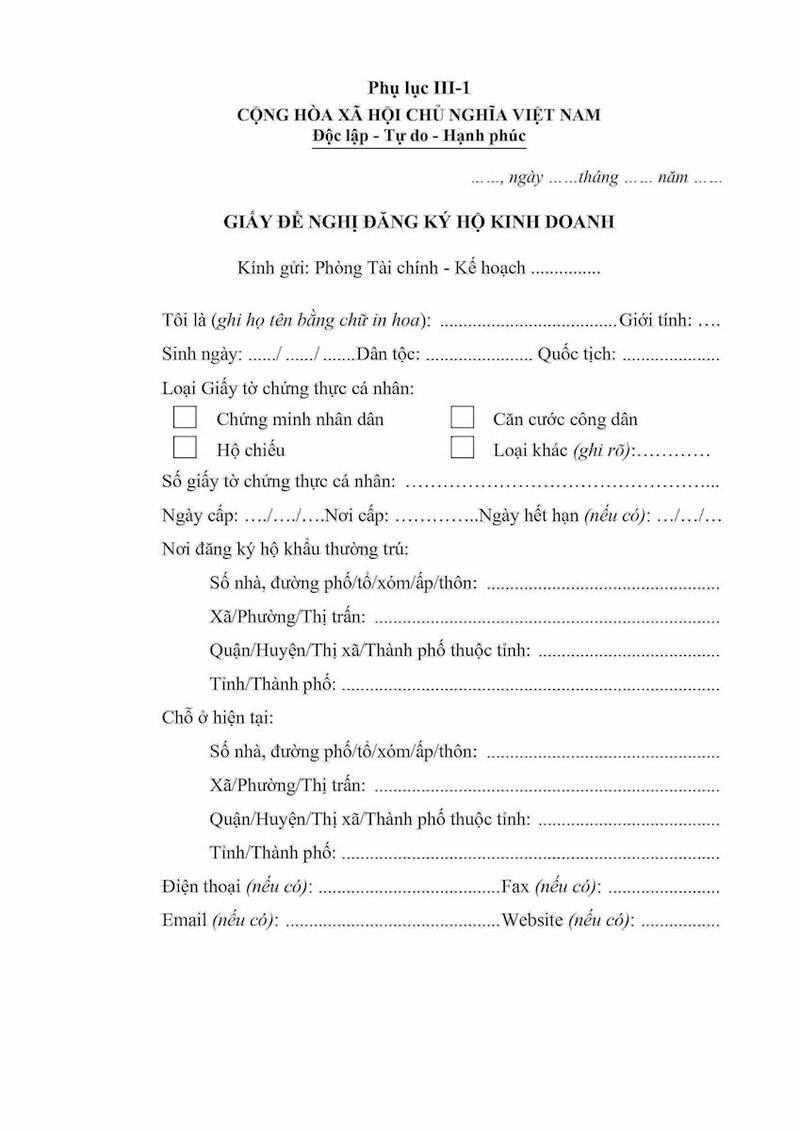 Thủ tục đăng ký hộ kinh doanh quán ăn