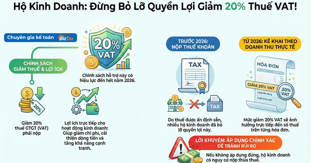 ho kinh doanh duoc giam 20 VAT