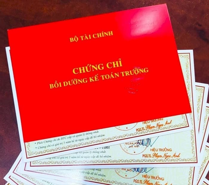 chứng chỉ bồi dưỡng kế toán trưởng