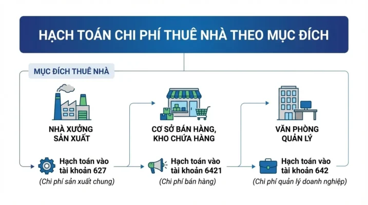 Hạch toán chi phí thuê nhà, văn phòng
