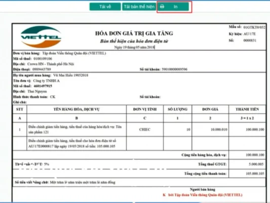 cách xuất lùi ngày hóa đơn điện tử viettel